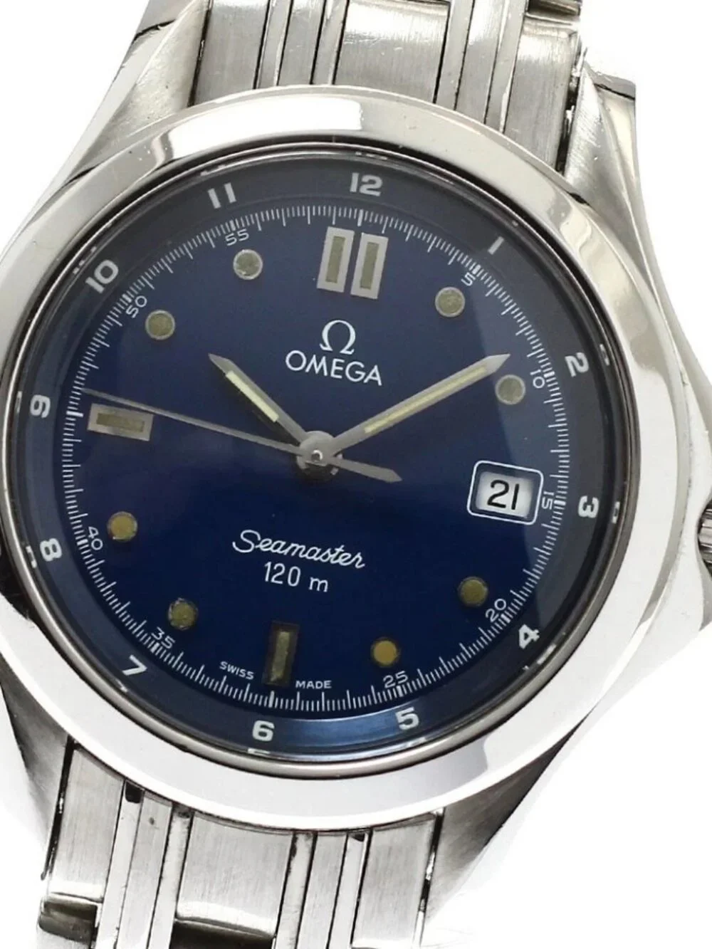 OMEGA Seamaster120 2571.80 Date blue Dial Quartz Ladies Watch_920194